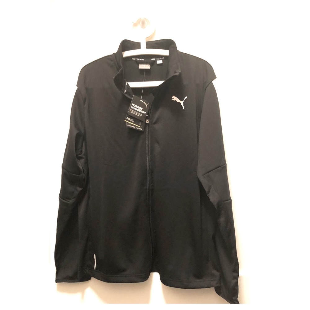 BRAND NEW PUMA Men's Blaster Jacket, Black/White, LARGE